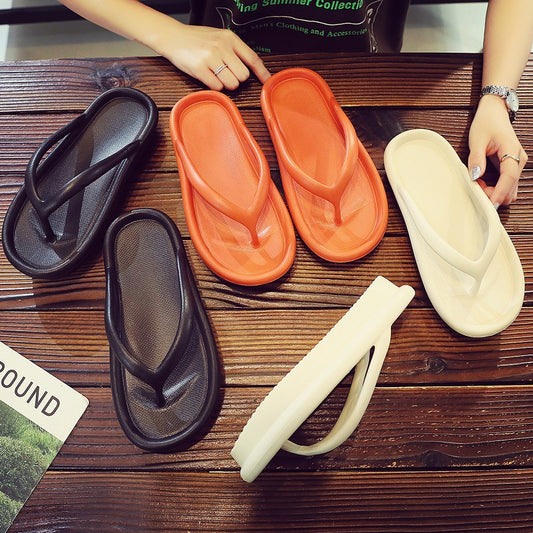 Thick-soled heightened couple non-slip sandals and slippers