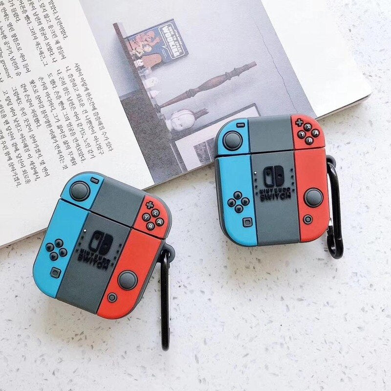 Cute 3D Game Earphone Case for AirPods Case Silicone Earbud Case for Airpods 2 Headphone Case for Apple Air Pods Cover with Hook