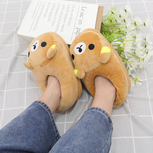 Full Heel Wrap Home Indoor Couple Female Thermal Cotton Slippers