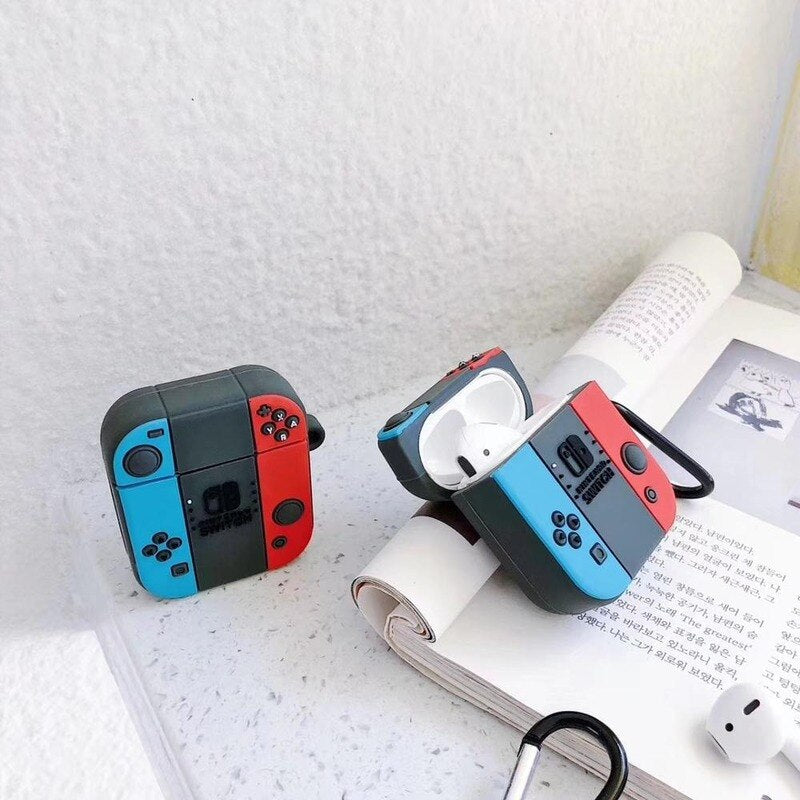 Cute 3D Game Earphone Case for AirPods Case Silicone Earbud Case for Airpods 2 Headphone Case for Apple Air Pods Cover with Hook