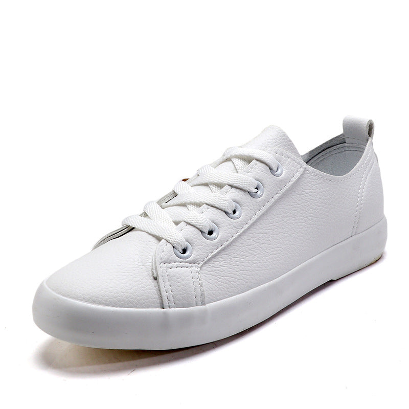 Summer New Leather White Shoes Women's Shoes