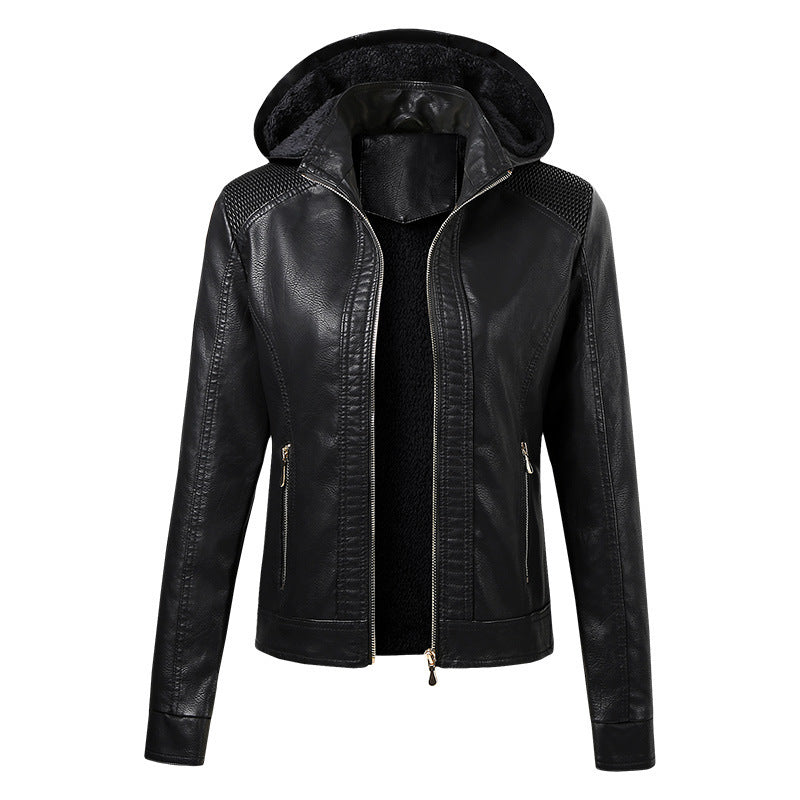 Women's Hot Style Plus Fleece Jacket With Detachable Hood