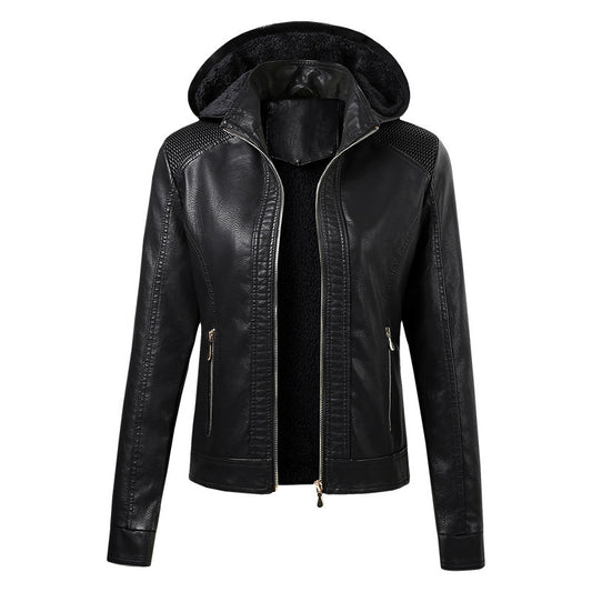 Women's Hot Style Plus Fleece Jacket With Detachable Hood